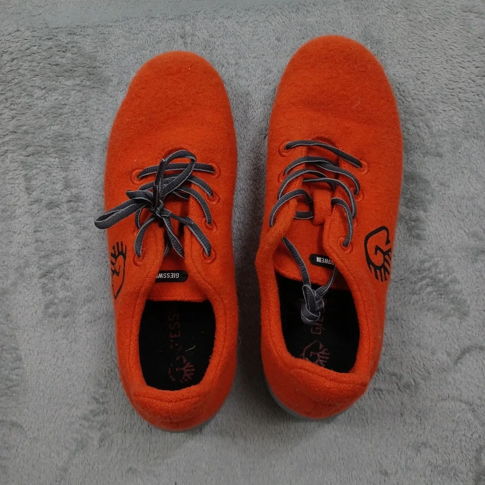 Giesswein Merino Runners Sneakers Mens 42 Orange Wool Lightweight Walking Shoes